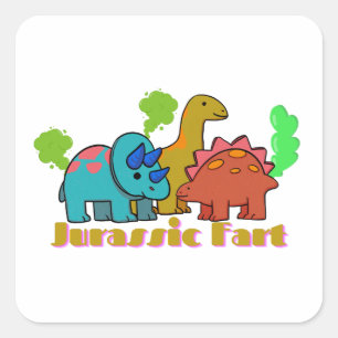 Adesivo Quadrado Dinossauros Engraçados