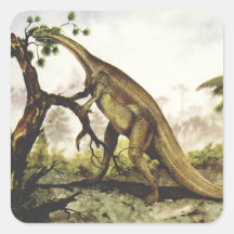 Dinossauros Vintage, Plateossauro Pastando em Árvo