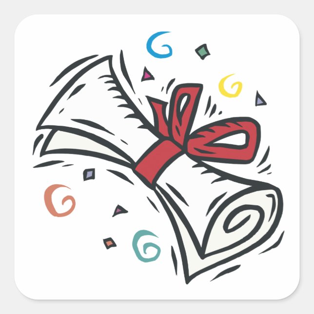 Adesivo Quadrado Diploma (Frente)