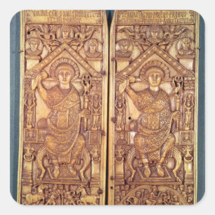 Adesivo Quadrado Diptych consular Anastasius cinzelado