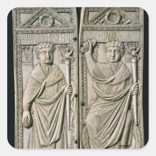 Adesivo Quadrado Diptych do cônsul de Boethius no ANÚNCIO 487