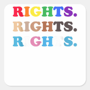 Adesivo Quadrado Direitos do Orgulho Cópia LGBT do Gay transgênero