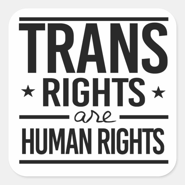 Adesivo Quadrado Direitos Humanos (Frente)