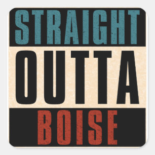 Adesivo Quadrado Direto de Boise Idaho ID
