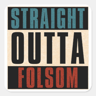 Adesivo Quadrado Direto de Folsom Califórnia CA