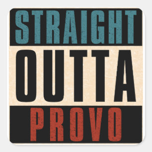 Adesivo Quadrado Direto de Provo Utah UT