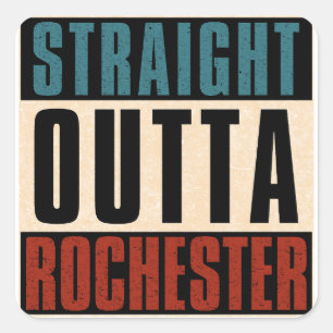 Adesivo Quadrado Direto de Rochester Nova York NY