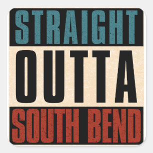Adesivo Quadrado Direto de South Bend Indiana IN