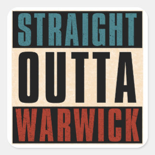 Adesivo Quadrado Direto de Warwick Rhode Island RI