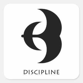 Adesivo Quadrado Disciplina ( Akoko Nan ) Símbolo Adinkra