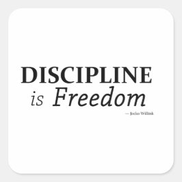 Adesivo Quadrado Disciplina é liberdade 