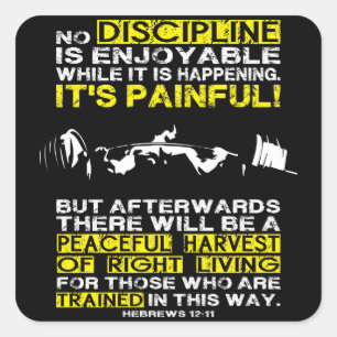 Adesivo Quadrado DISCIPLINE - Motivação de Workout ao Quadrado
