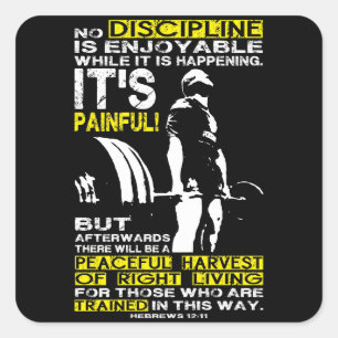 Adesivo Quadrado DISCIPLINE - Motivação de Workout de Ecrã