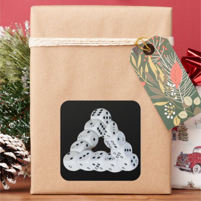 Adesivo Quadrado Disco de ilusão óptica (Feriado)