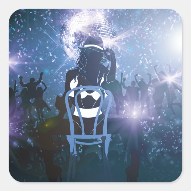 Adesivo Quadrado Disco Heartbeat (Frente)