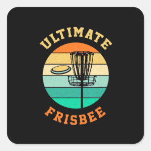 Adesivo Quadrado Disk Golf Ultimate Frisbee