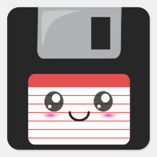 Adesivo Quadrado Disquete Kawaii