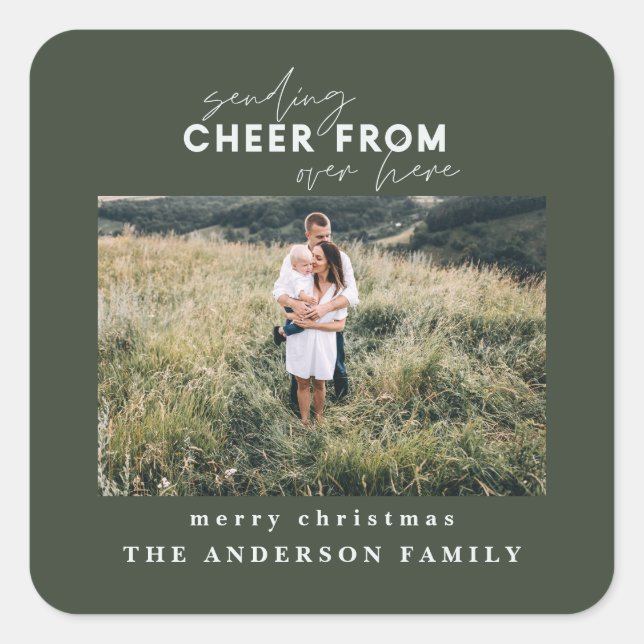 Adesivo Quadrado distância do script enviando torcida daqui (Frente)