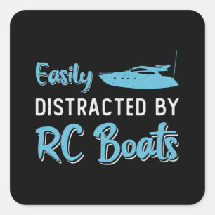 Adesivo Quadrado Distraído Facilmente Pela RC Boats Model Funny RC