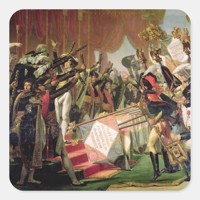 Adesivo Quadrado Distribuição das normas relativas à águia (Frente)