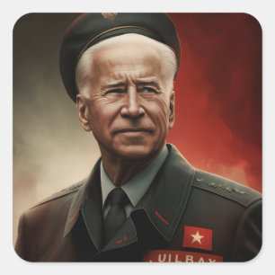 Adesivo Quadrado Ditador Joe Biden