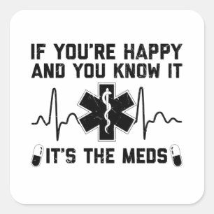 Adesivo Quadrado Ditos de Farmácia  Presente Farmacêutico