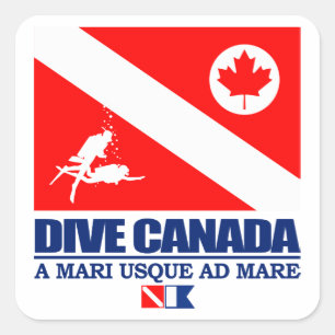 Adesivo Quadrado Dive Canada