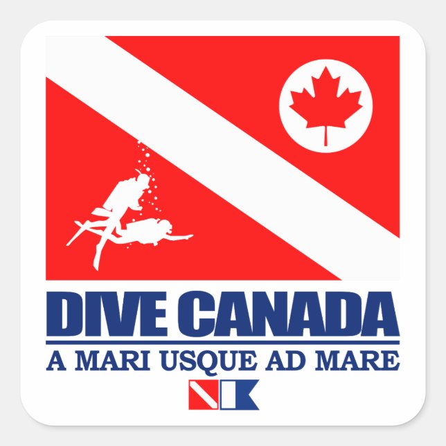 Adesivo Quadrado Dive Canada (Frente)