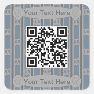Adesivo Quadrado Diversão e Rico Pretzel QR