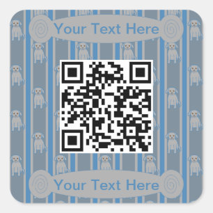 Adesivo Quadrado Diversão e Rico Puppy Código QR
