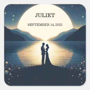 Adesivo Quadrado Diversão na Montanha à Beira do Lago Chuvinha de P