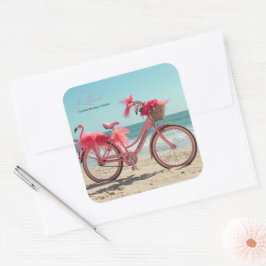 Adesivo Quadrado Divertido Colecionador de Flamingos Certificado Ap