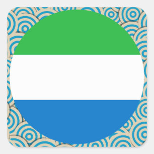 Adesivo Quadrado Divertimento enchido, bandeira redonda do Sierra