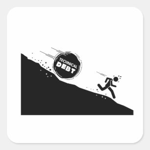 Adesivo Quadrado Dívida técnica
