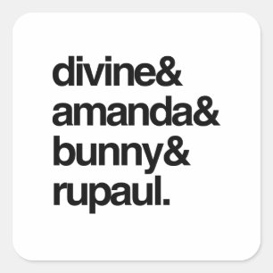 Adesivo Quadrado Divine Amanda Bunny e Ru
