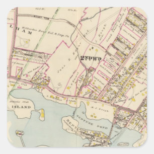 Adesivo Quadrado Divisão 2 de New Rochelle, New York