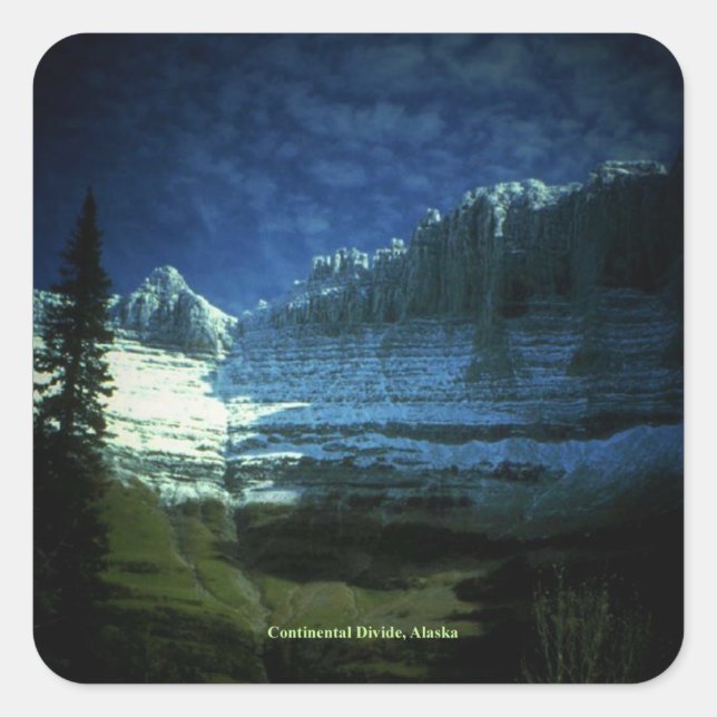 Adesivo Quadrado Divisão continental do excelente no Alasca (Frente)