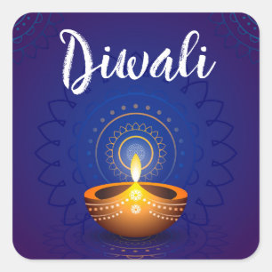 Adesivo Quadrado Diwali Enevelope Seal