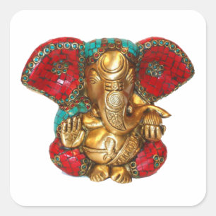 Adesivo Quadrado DIWALI felizes - Obrigado GANAPATI Ganesh
