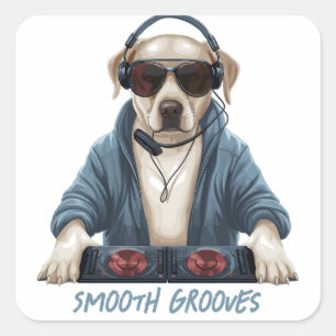 Adesivo Quadrado DJ Doggo