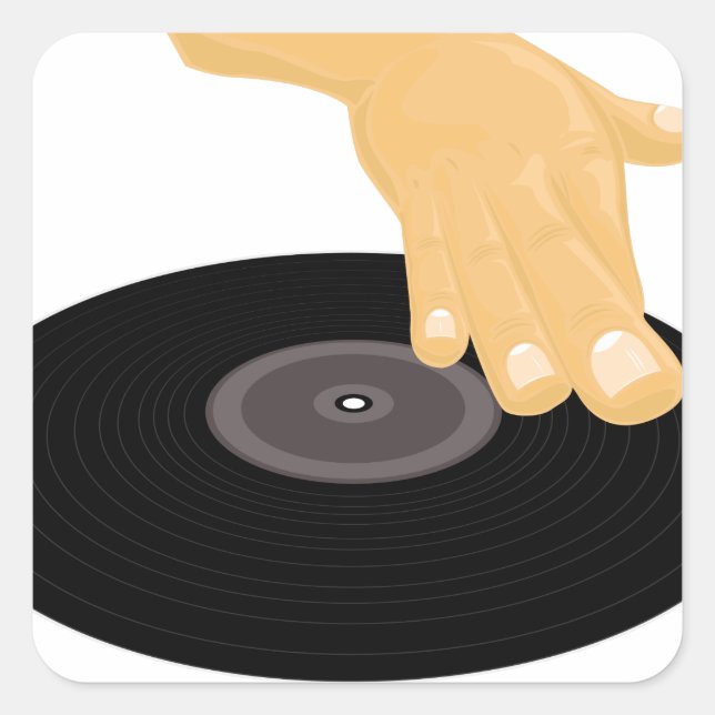 Adesivo Quadrado Dj Scratch (Frente)