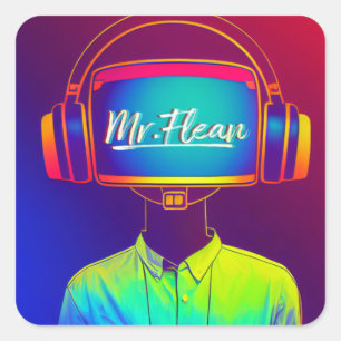 Adesivo Quadrado DJ Sr. Flean.