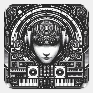 Adesivo Quadrado DJ Sticker