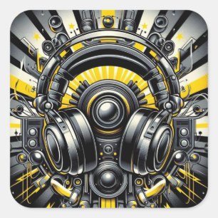 Adesivo Quadrado DJ Sticker
