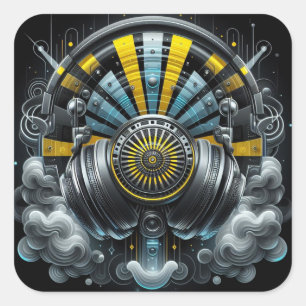 Adesivo Quadrado DJ Sticker