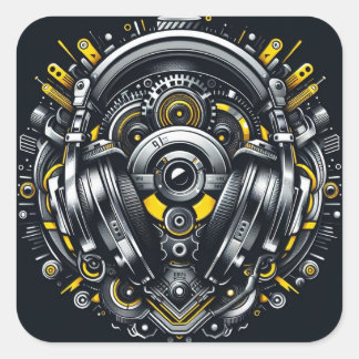 Adesivo Quadrado DJ Sticker