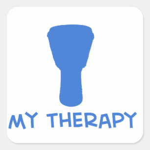 Adesivo Quadrado Djembe meu design da terapia