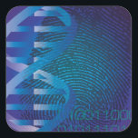 Adesivo Quadrado DNA Fingerprint Medical Science<br><div class="desc">Uma design legal,  moderna e divertida inspirada na ciência médica. O presente perfeito para todos os médicos,  enfermeiros,  cientistas,  professores de ciência,  técnicos de laboratório,  estudantes de ciência,  enfim,  qualquer geek de ciência em sua vida (e isso inclui você)! Projetado pela Science Geekness © em http://www.zazzle.com/sciencegeekness*</div>