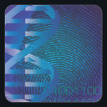 Adesivo Quadrado DNA Fingerprint Medical Science<br><div class="desc">Uma design legal,  moderna e divertida inspirada na ciência médica. O presente perfeito para todos os médicos,  enfermeiros,  cientistas,  professores de ciência,  técnicos de laboratório,  estudantes de ciência,  enfim,  qualquer geek de ciência em sua vida (e isso inclui você)! Projetado pela Science Geekness © em http://www.zazzle.com/sciencegeekness*</div>