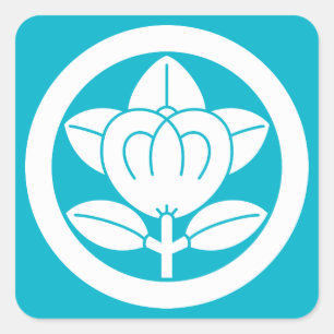 Adesivo Quadrado ） do 六つ割り作図 do （do 丸に橘